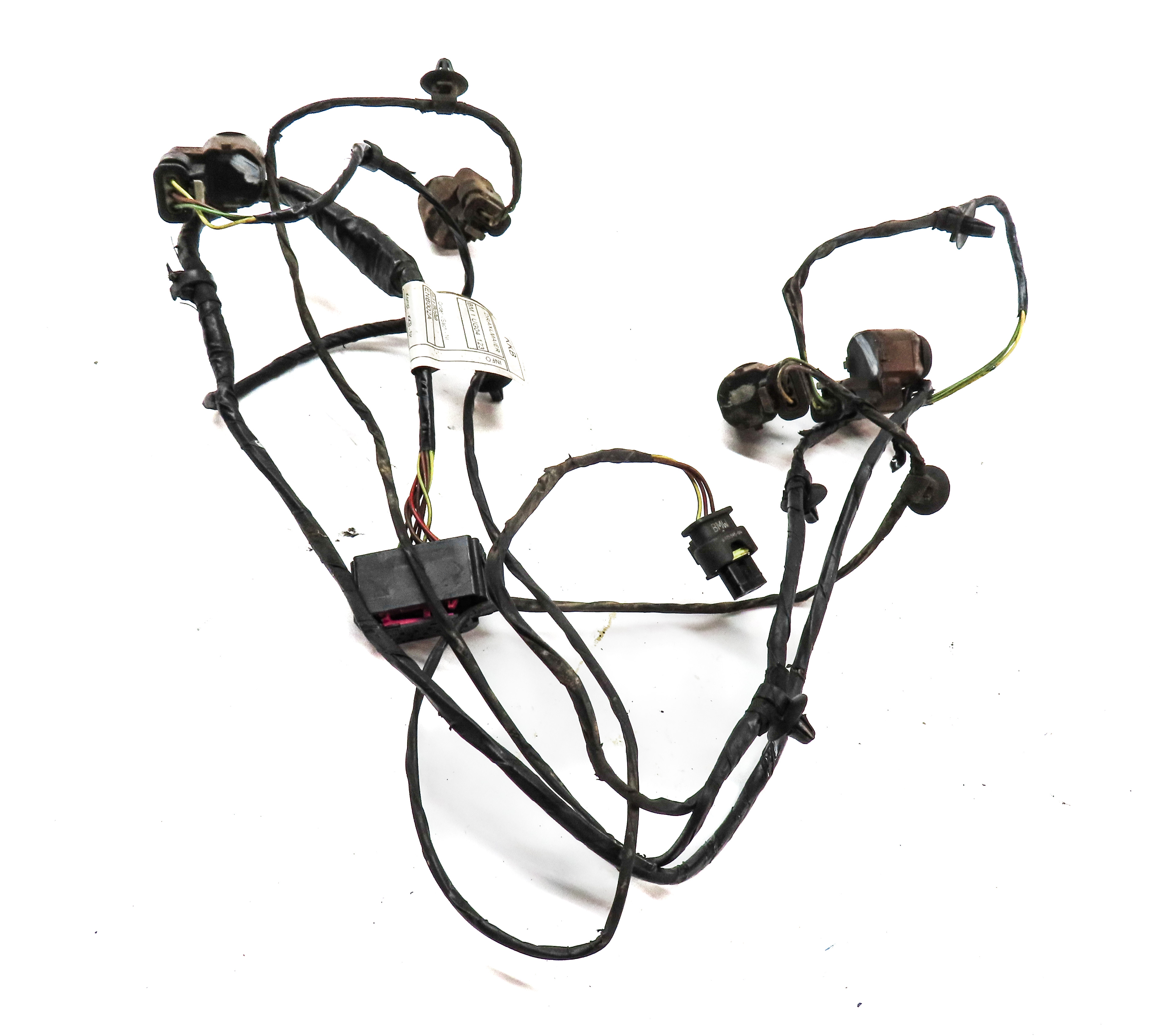 2016 BMW X3 (F25) REAR PARK ASSIST PDC SENSOR SET 4 (VARIOUS COLORS) w/ HARNESS — exact item pictured